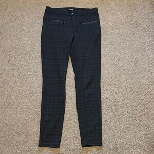 Black Plaid Skinny Pants